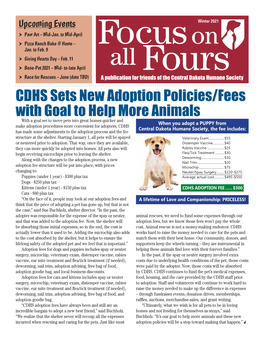 CDHS Sets New Adoption Policies/Fees with Goal to Help More Animals