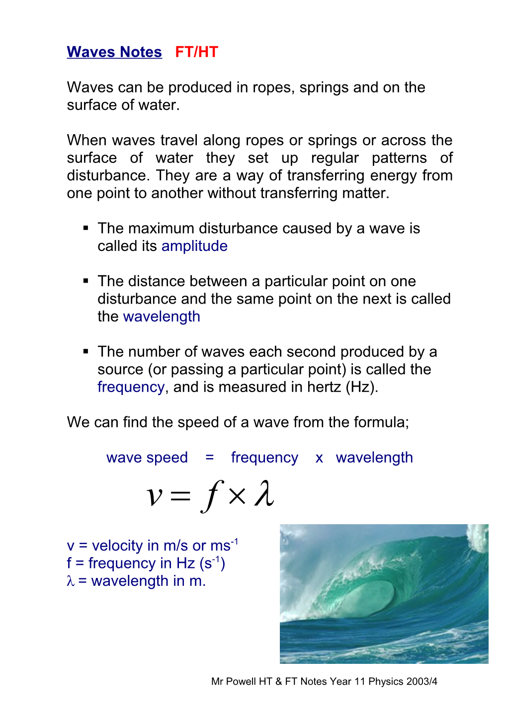 GCSE Modular Science Course Outline