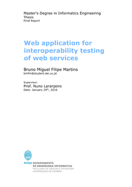 Web Application for Interoperability Testing of Web Services