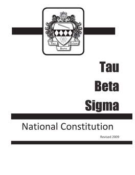 Tau Beta Sigma National Constitution