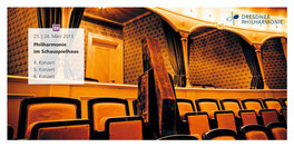 24. März 2013 Philharmonie Im Schauspielhaus 4. Konzert 5. Konzert 6. Konzert