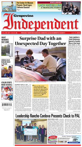 Surprise Dad with an Unexpected Day Together Continued from Page 1 Feet Deep