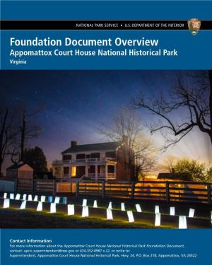 Appomattox Court House National Historical Park Foundation Overview