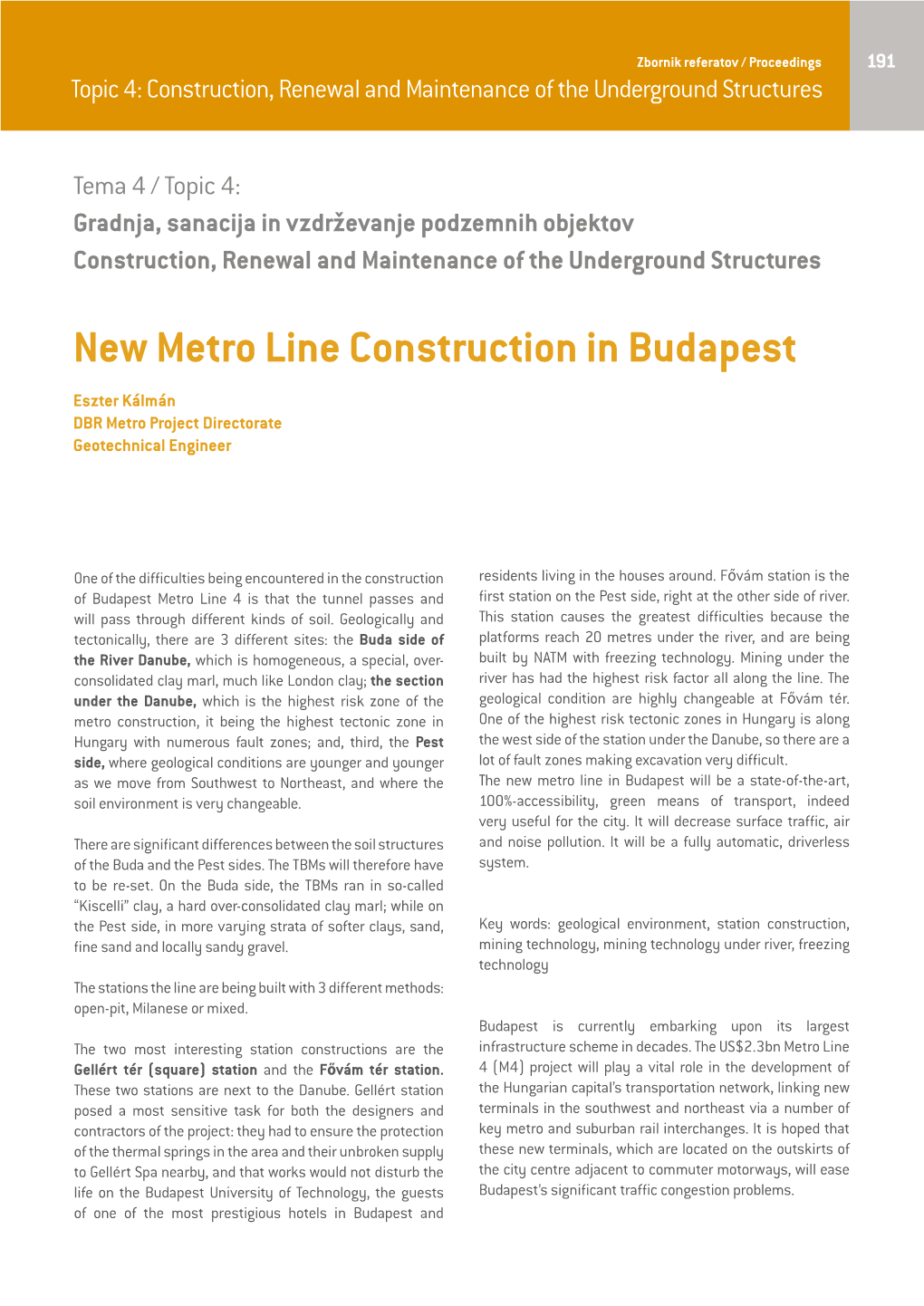 New Metro Line Construction in Budapest