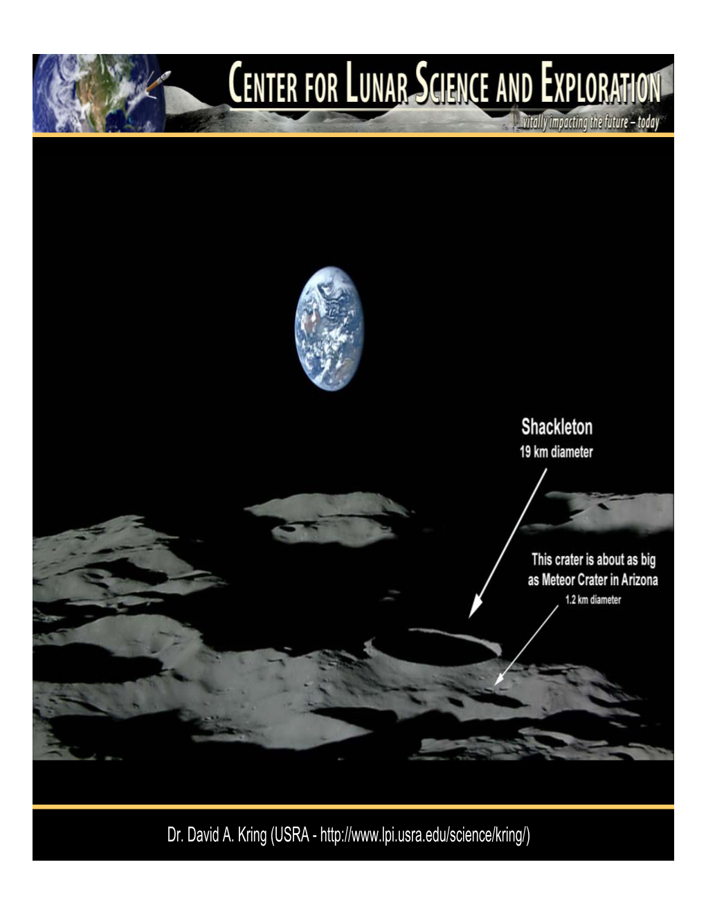 The Scale of Shackleton Crater at the Lunar South Pole