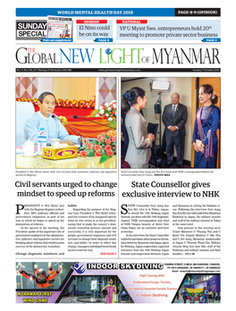 State Counsellor Gives Exclusive Interview To