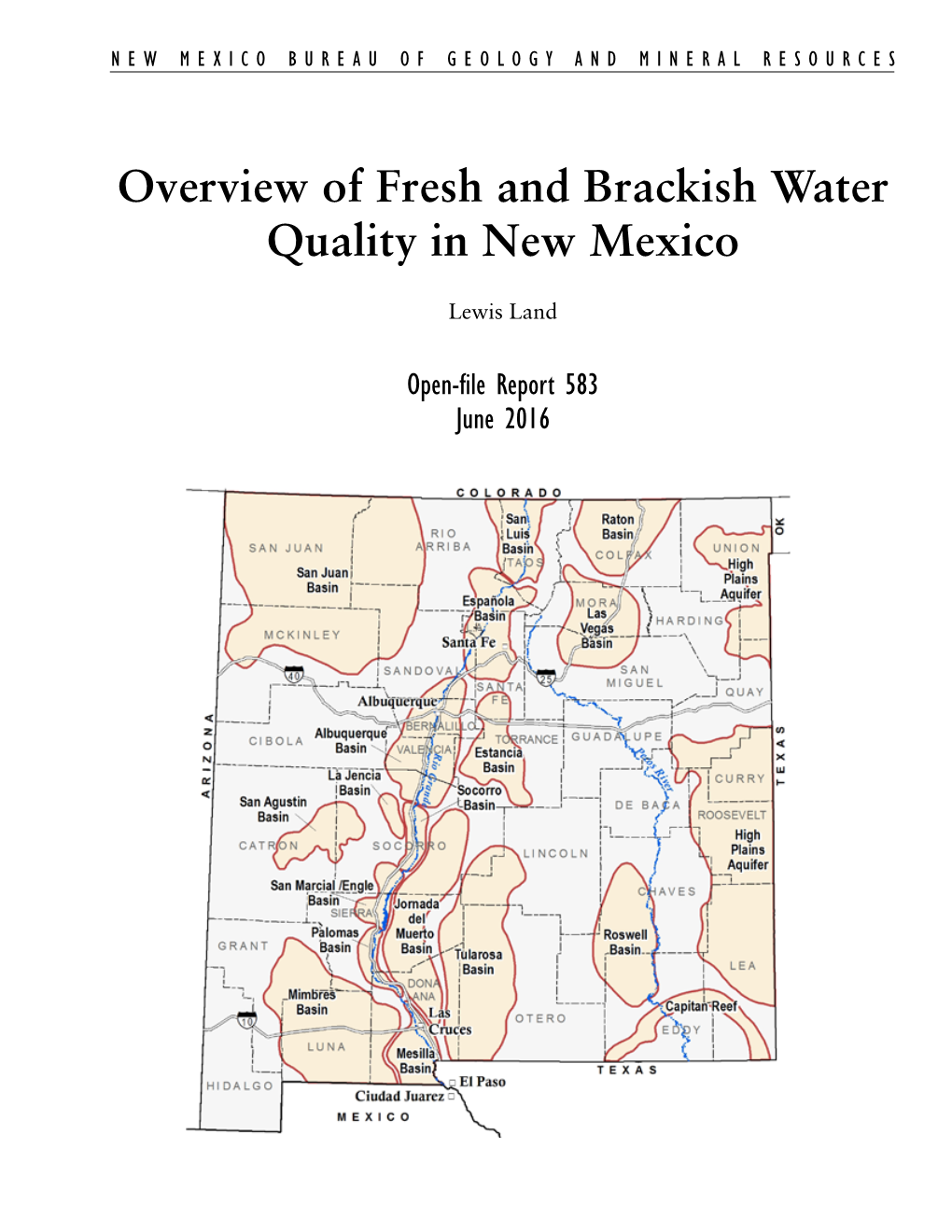 Overview of Fresh and Brackish Water Quality in New Mexico