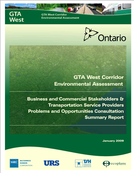 GTA West Corridor Environmental Assessment