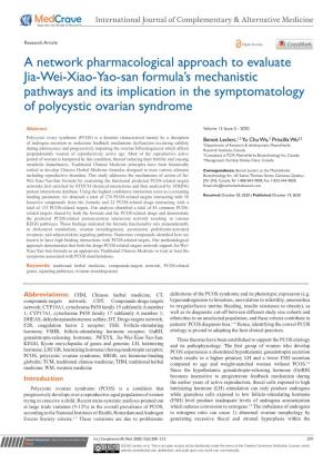A Network Pharmacological Approach to Evaluate Jia-Wei-Xiao-Yao-San