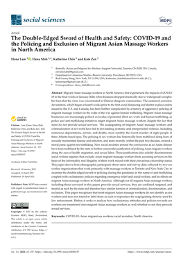 COVID-19 and the Policing and Exclusion of Migrant Asian Massage Workers in North America