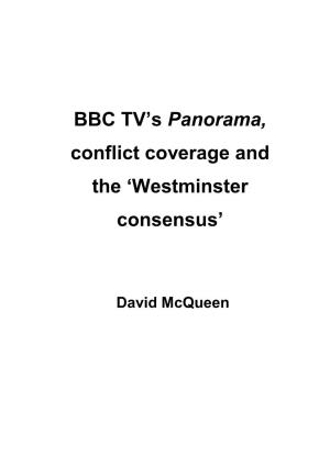 BBC TV\S Panorama, Conflict Coverage and the Μwestminster
