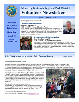 Volunteer Newsletter