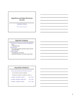 Algorithms and Data Structures CS 372