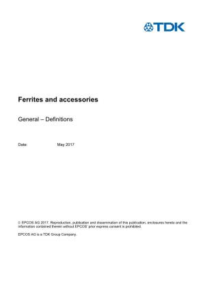 Ferrites and Accessories