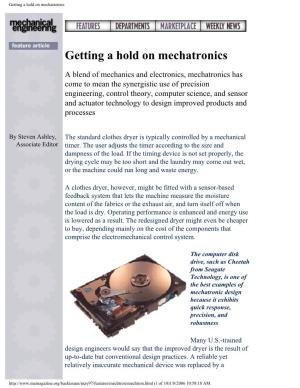 Getting a Hold on Mechatronics