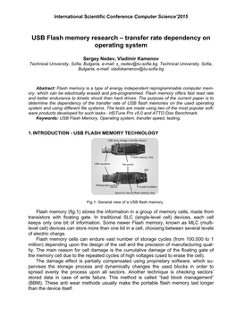 USB Flash Memory Research – Transfer Rate Dependency on Operating System