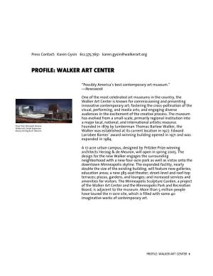 Profile: Walker Art Center