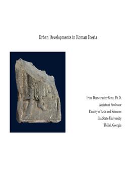 Urban Developments in Roman Iberia