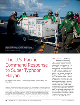 The U.S. Pacific Command Response to Super Typhoon Haiyan