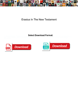 Erastus in the New Testament