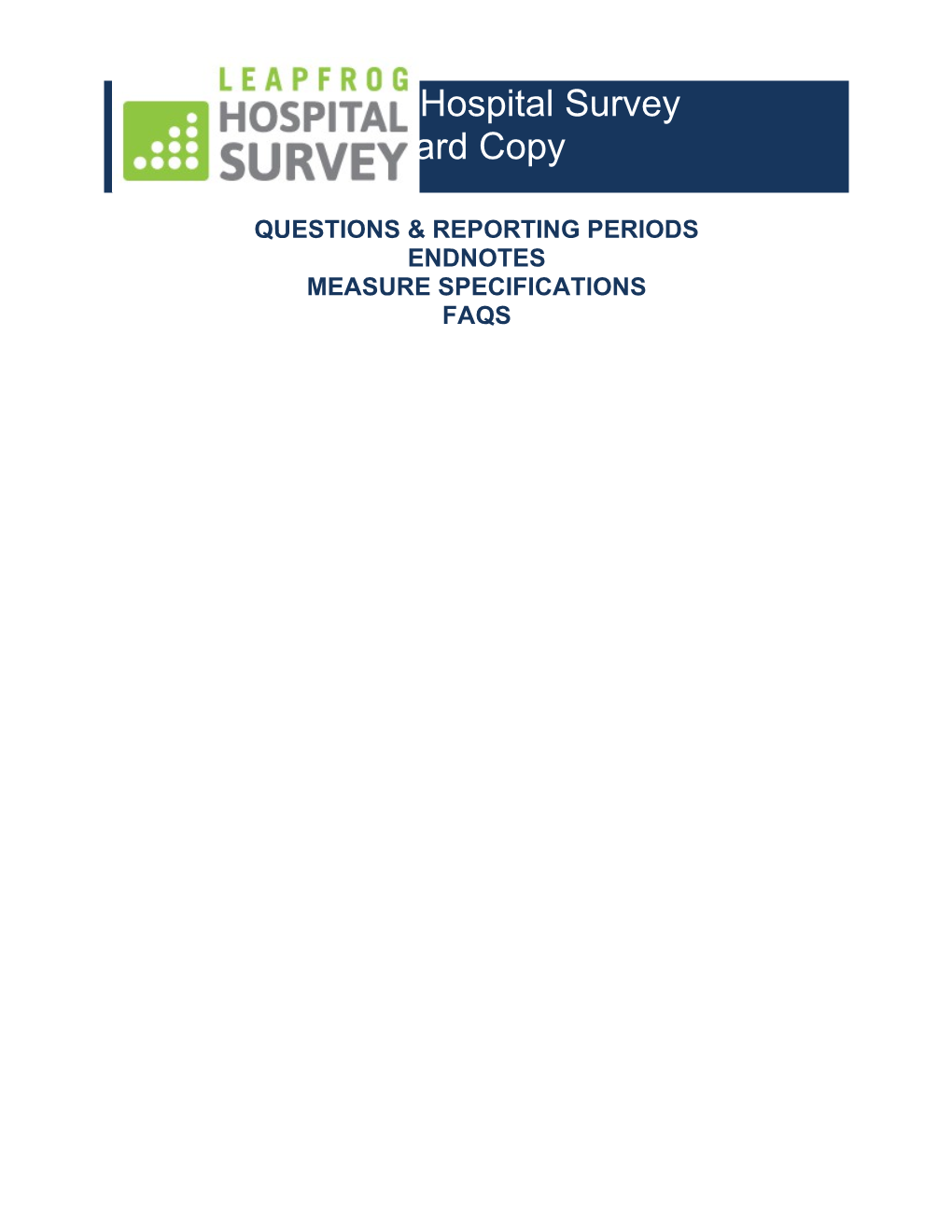 Leapfrog Hospital Survey