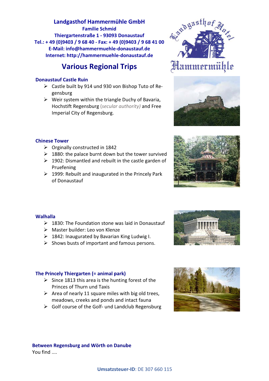 Various Regional Trips