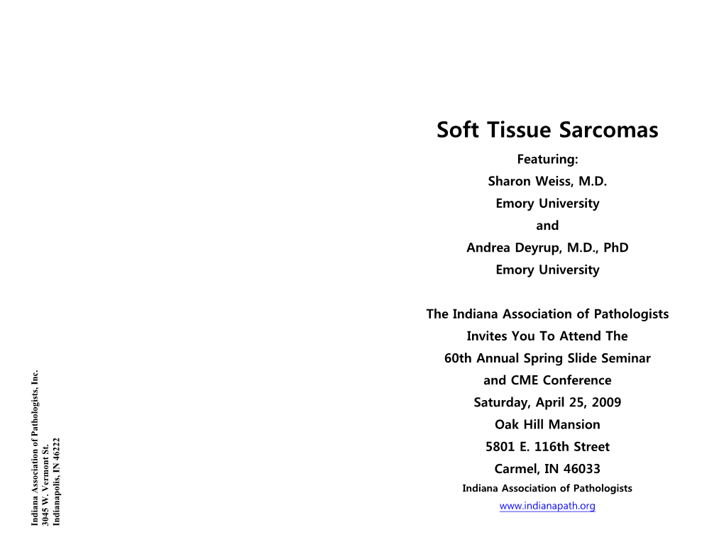 Soft Tissue Sarcomas Featuring