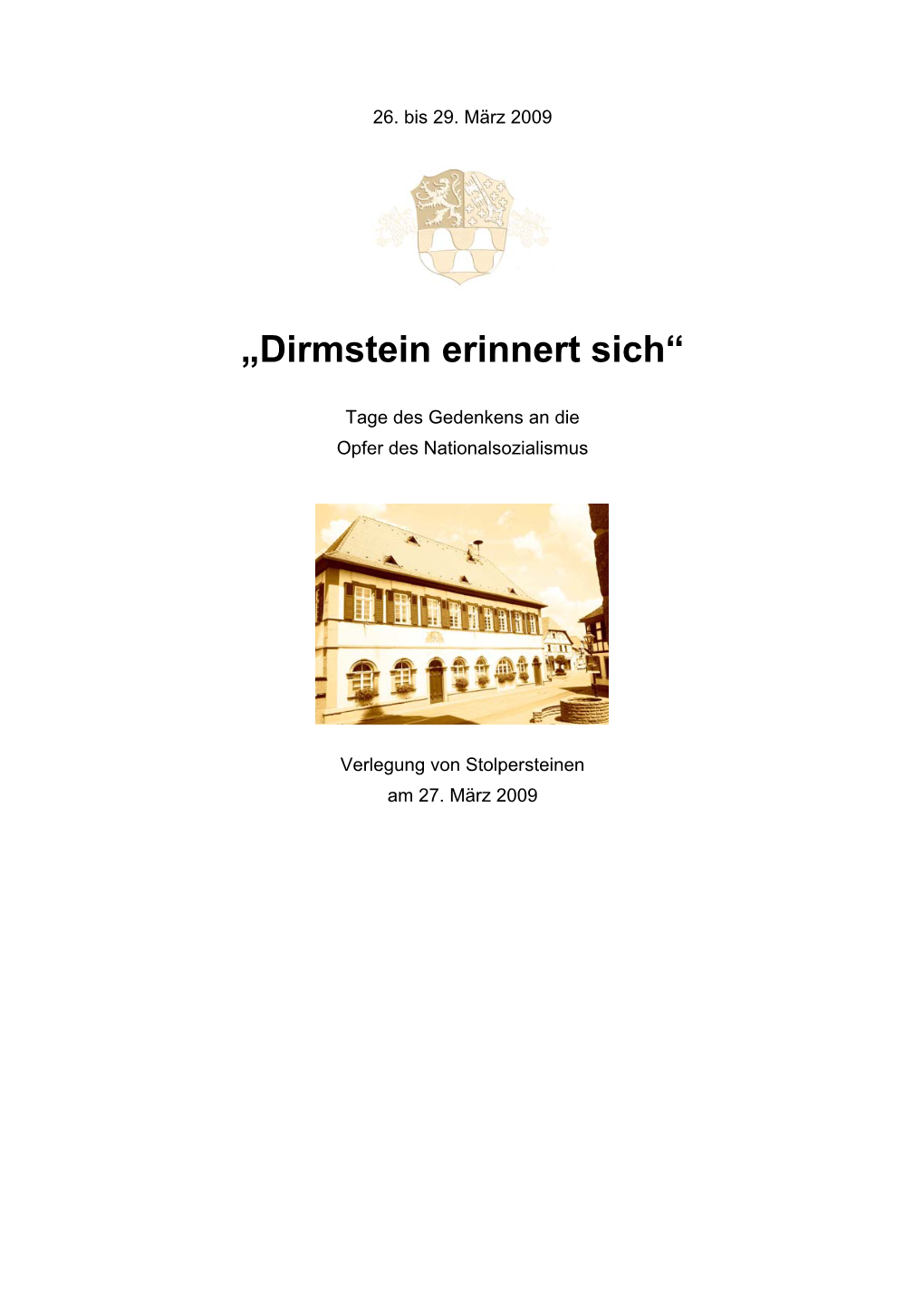 Dirmstein Erinnert Sich“