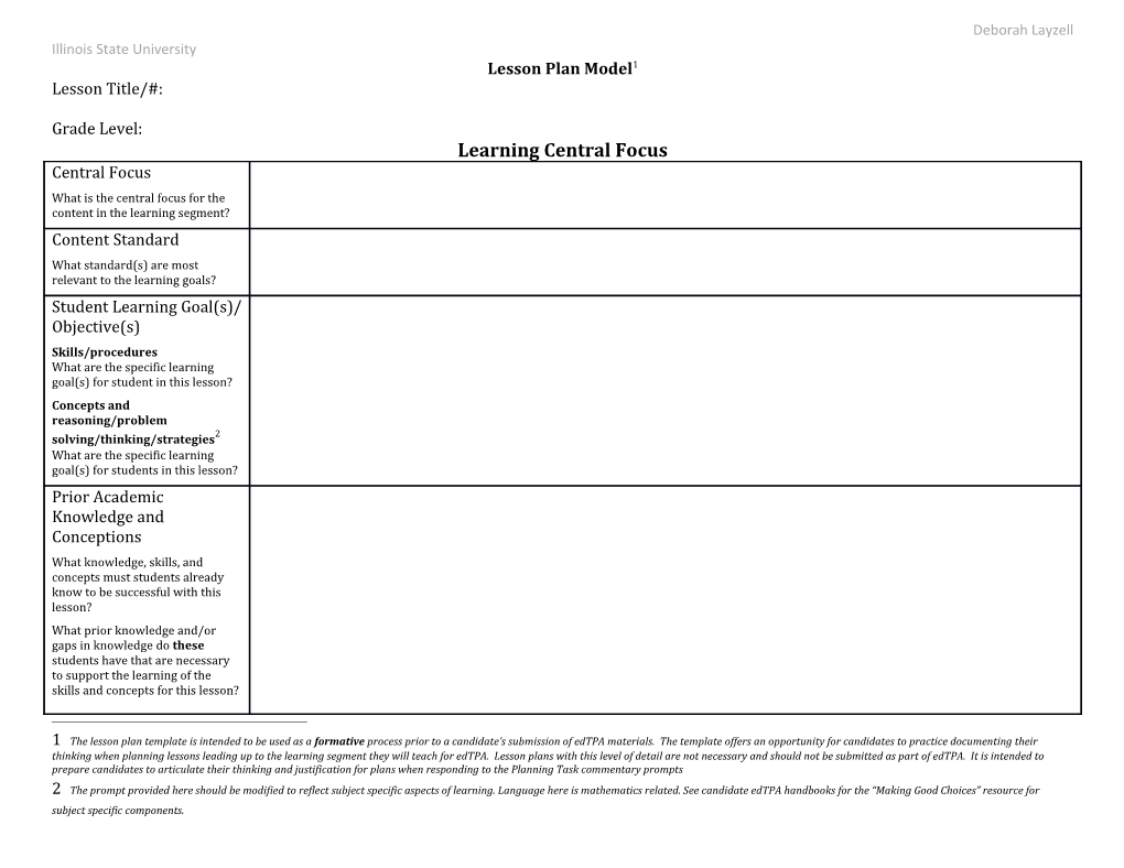 Learning Central Focus