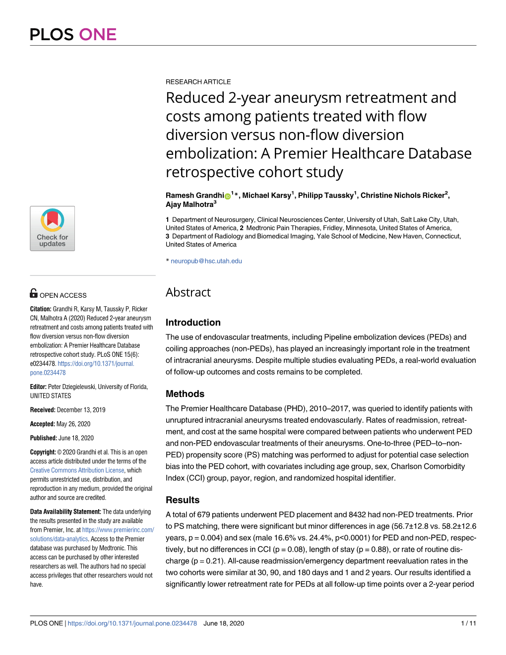 Reduced 2-Year Aneurysm Retreatment And