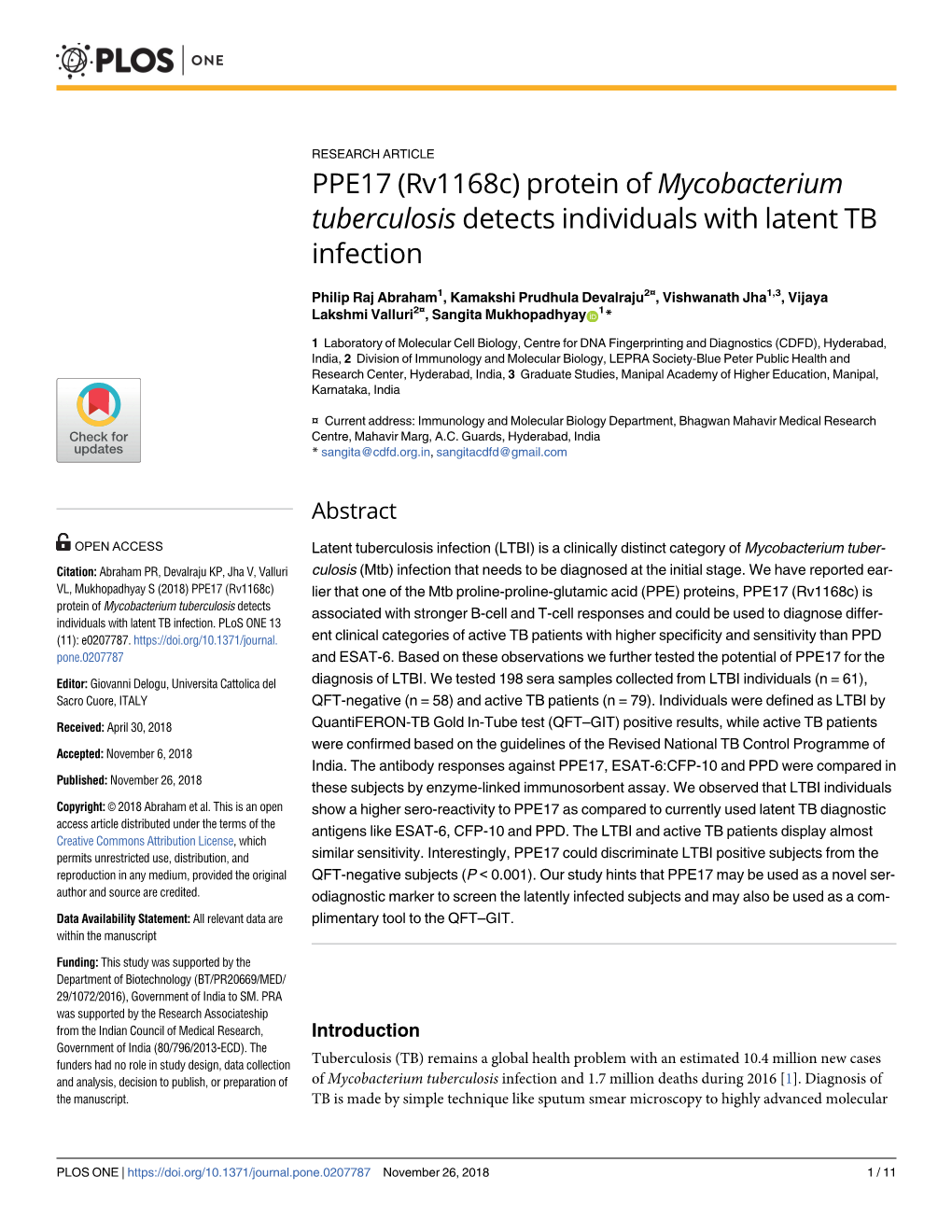 Mycobacterium Tuberculosis Detects Individuals with Latent TB Infection