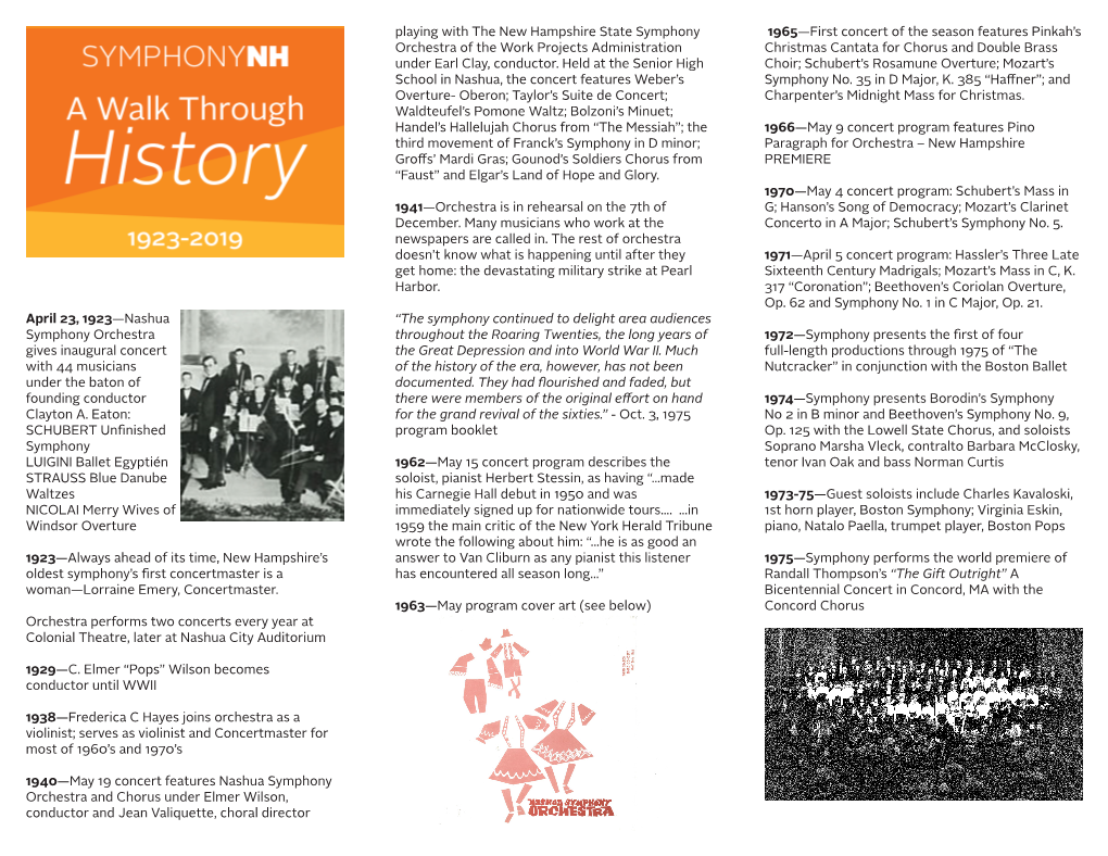 April 23, 1923—Nashua Symphony Orchestra Gives Inaugural Concert
