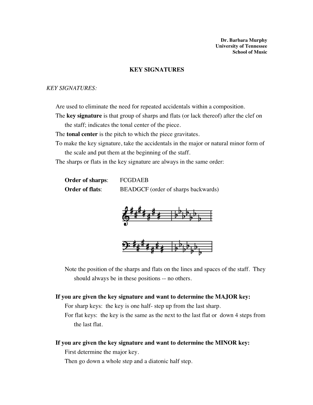 Key Signatures Key Signatures