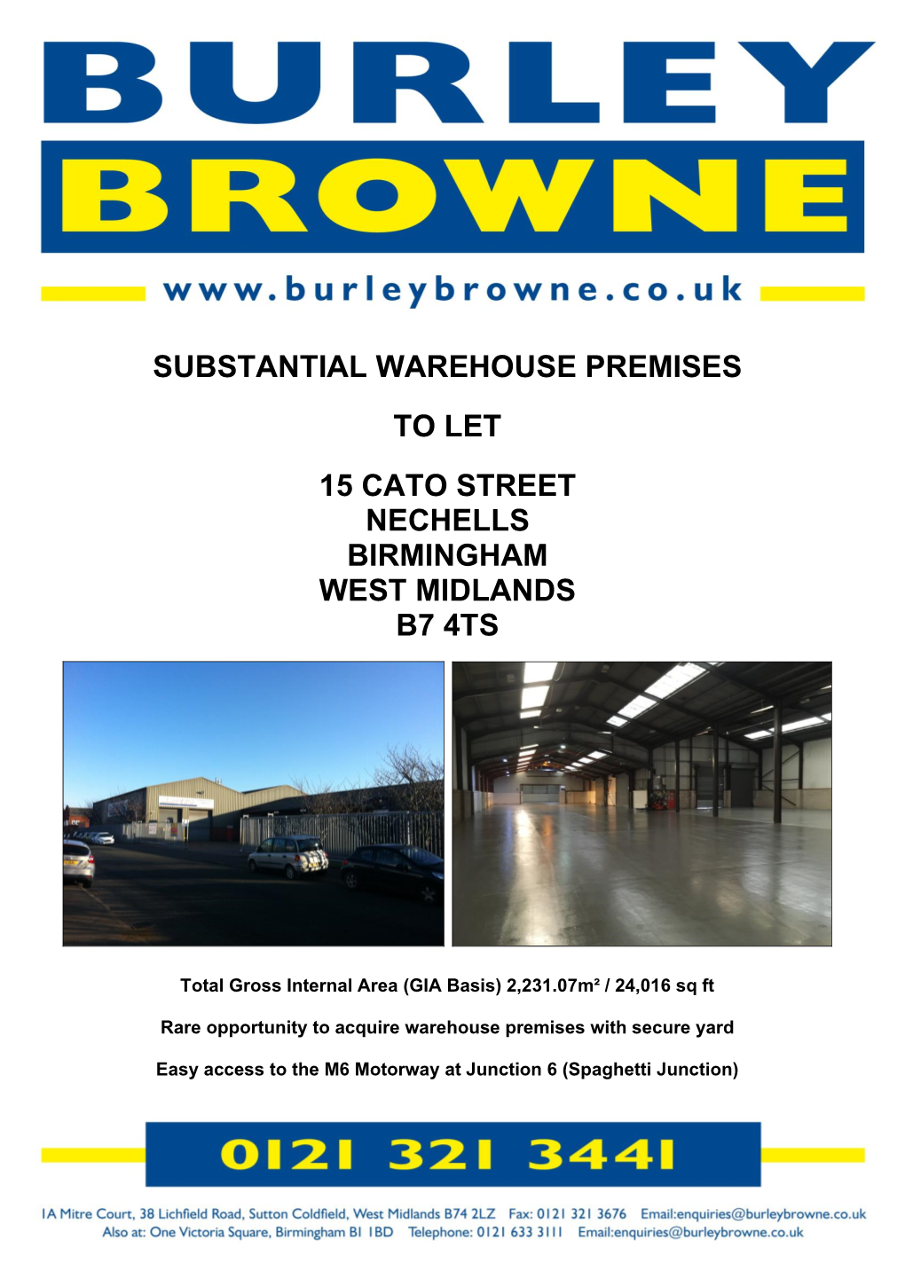 Substantial Warehouse Premises to Let 15 Cato