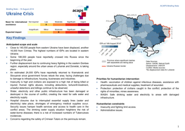 Ukraine Brief 11 August 2014