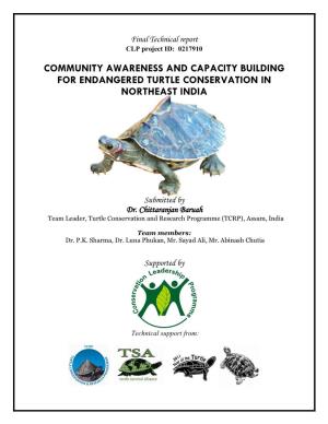 Community Awareness and Capacity Building for Endangered Turtle Conservation in Northeast India
