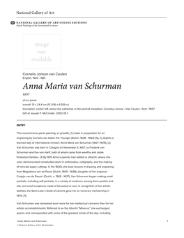 Anna Maria Van Schurman