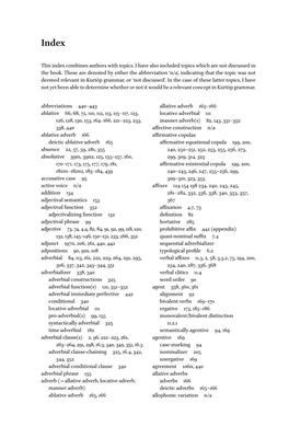 Allative Adverb 165–166 Locative Adverbial 111 Manner Adverb(S)