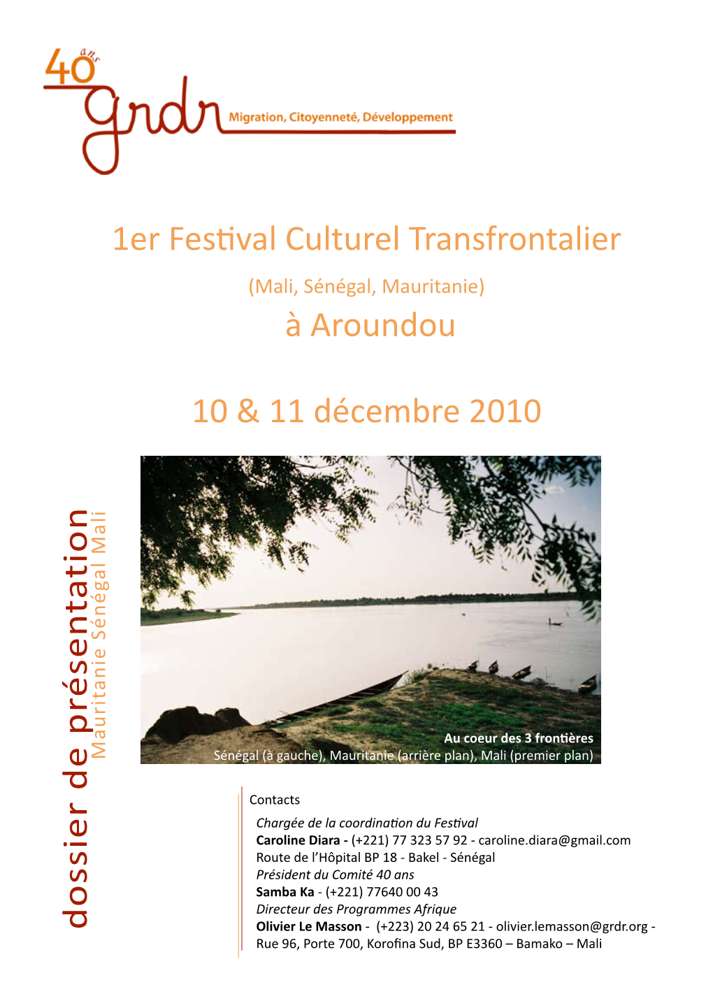 Dossie R De Prése N Ta Tion 1Er Festival Culturel Transfrontalier À Aroundou