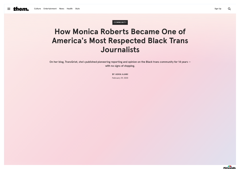 How Monica Roberts Became One of America's Most Respected Black Trans Journalists