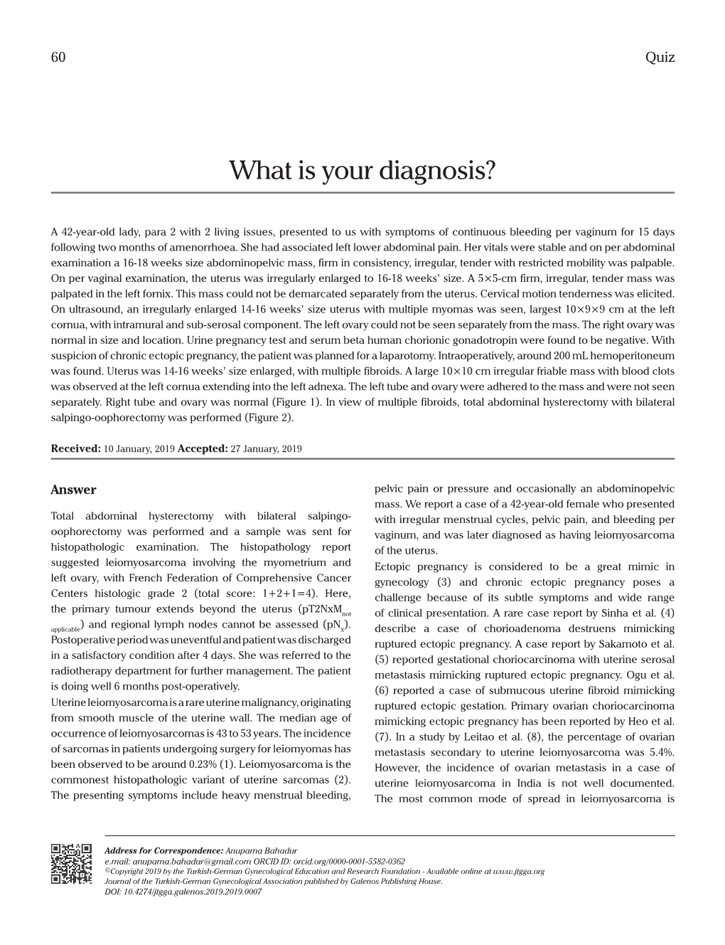 What Is Your Diagnosis?