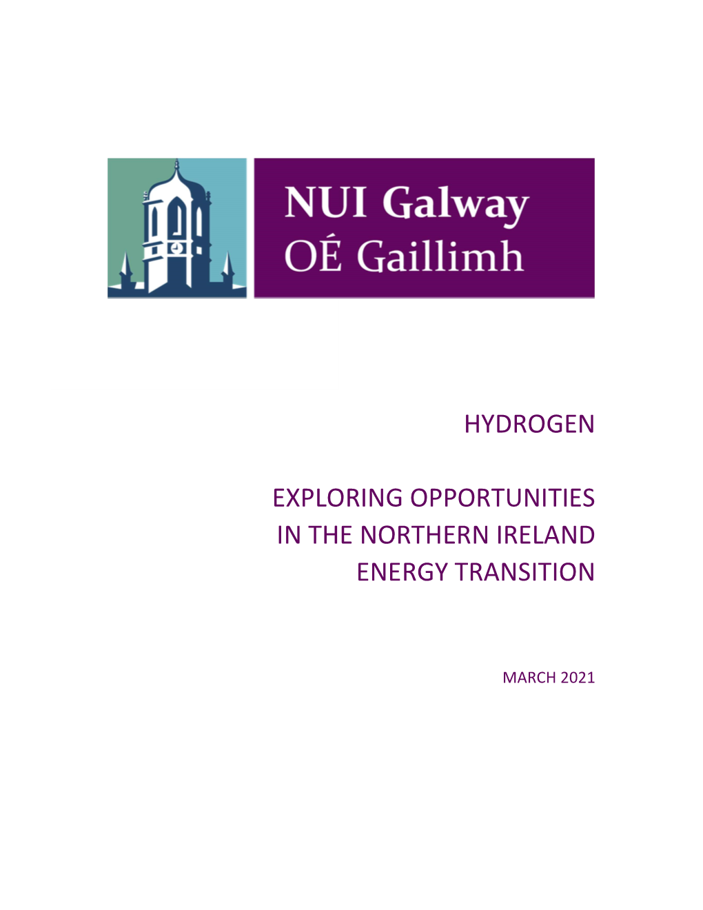 Hydrogen Exploring Opportunities in the Northern Ireland Energy