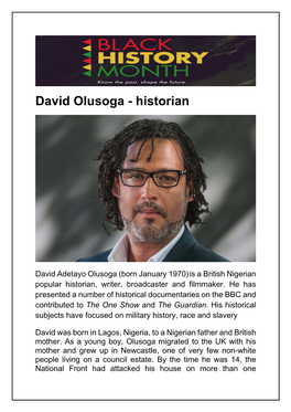 David Olusoga - Historian