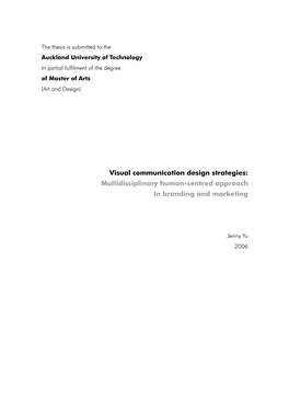 Visual Communication Design Strategies: Multidisciplinary Human-Centred Approach in Branding and Marketing