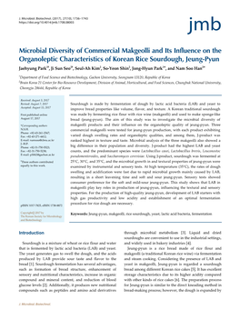 Microbial Diversity of Commercial Makgeolli and Its Influence on The