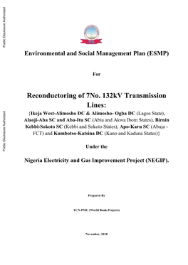 Environmental and Social Management Plan (ESMP)