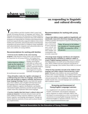 Responding to Linguistic and Cultural Diversity