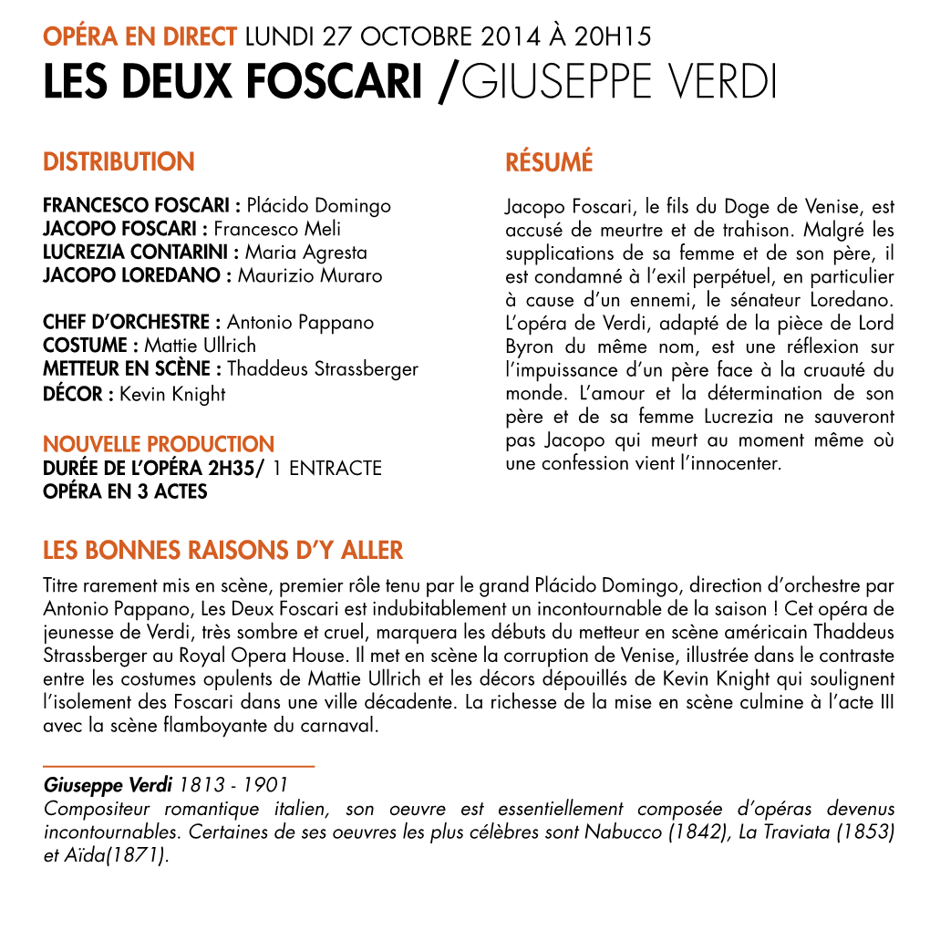 Les Deux Foscari /Giuseppe Verdi