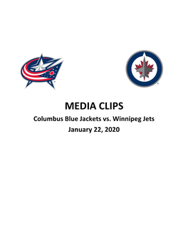 MEDIA CLIPS Columbus Blue Jackets Vs