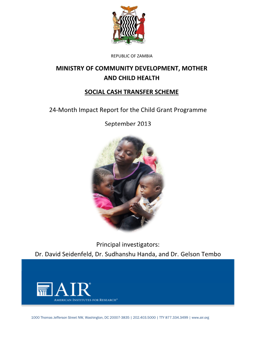 Ministry of Community Development, Mother and Child Health